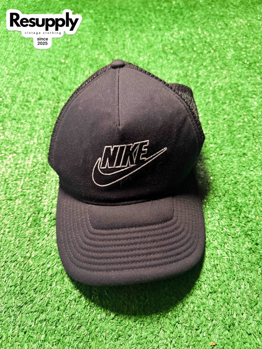 Nike Black Mesh Back Cap with Embroidered Swoosh